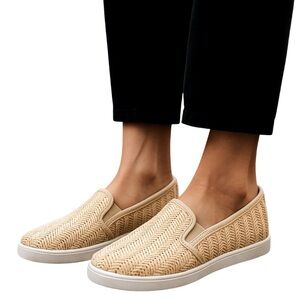 Nautica Women’s Sunchaser Raffia Natural Knit Beige Slip-On Shoes Normcore NWT